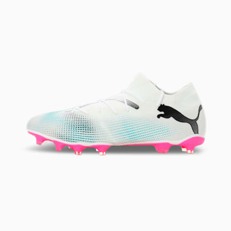 FUTURE 7 MATCH FG/AG Football Boots, PUMA White-PUMA Black-Poison Pink, small-PHL