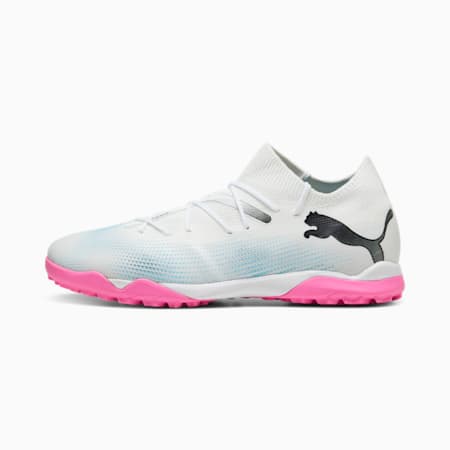 FUTURE 7 MATCH TT Football Boots, PUMA White-PUMA Black-Poison Pink, small