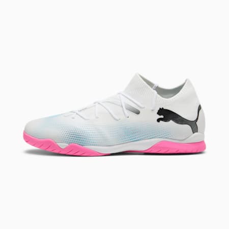 FUTURE 7 MATCH IT Football Boots, PUMA White-PUMA Black-Poison Pink, small