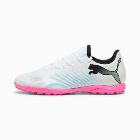 Chaussures de football FUTURE 7 PLAY TT, PUMA White-PUMA Black-Poison Pink, small