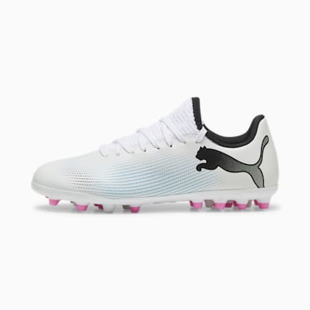 Młodzieżowe buty piłkarskie FUTURE 7 PLAY MG, PUMA White-PUMA Black-Poison Pink, small
