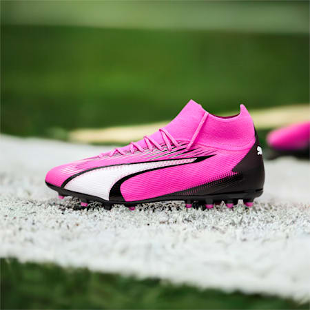 Botas de fútbol ULTRA PRO MG, Poison Pink-PUMA White-PUMA Black, small
