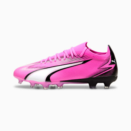 ULTRA MATCH FG/AG Football Boots, Poison Pink-PUMA White-PUMA Black, small-SEA