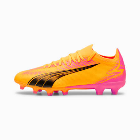 Scarpe da calcio ULTRA MATCH FG/AG da uomo, Sun Stream-PUMA Black-Sunset Glow, small