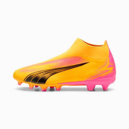 Chaussures de football sans lacets ULTRA MATCH FG/AG, Sun Stream-PUMA Black-Sunset Glow, small