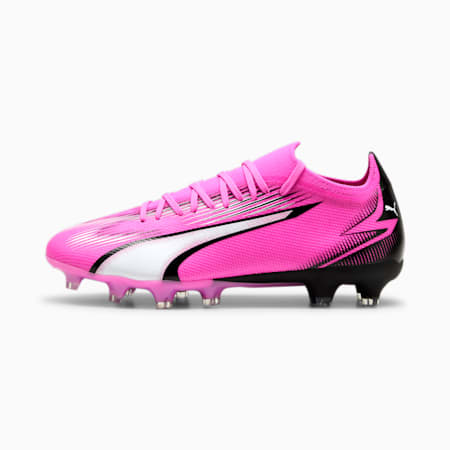 Botas de fútbol ULTRA MATCH FG/AG para mujer, Poison Pink-PUMA White-PUMA Black, small