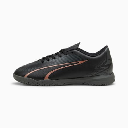 ULTRA PLAY IT Unisex Youth Football Boots - 8-16 years, PUMA Black-Copper Rose, small-NZL