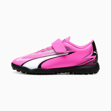 Młodzieżowe buty piłkarskie ULTRA PLAY TT, Poison Pink-PUMA White-PUMA Black, small