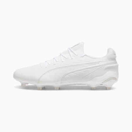 KING ULTIMATE FG/AG Football Boots, PUMA White-PUMA Silver, small