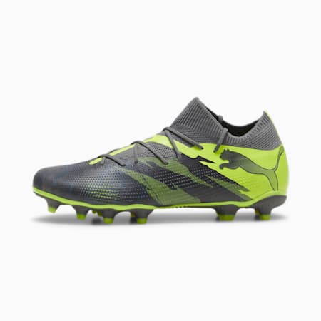 FUTURE 7 MATCH RUSH FG/AG Football Boots, Strong Gray-Cool Dark Gray-Electric Lime, small