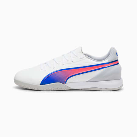 KING MATCH IT Fußballschuhe, PUMA White-Bluemazing-Flat Light Gray, small