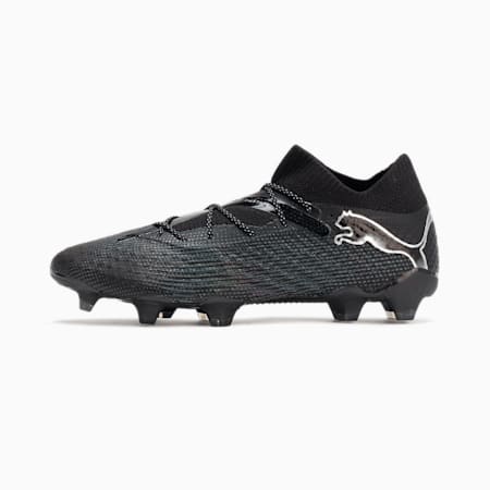 FUTURE 7 ULTIMATE FG/AG Unisex Football Boots, PUMA Black-Puma Silver, small-AUS