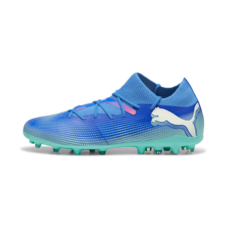 FUTURE 7 MATCH MG Unisex Football Boots, Bluemazing-PUMA White-Electric Peppermint, small-AUS