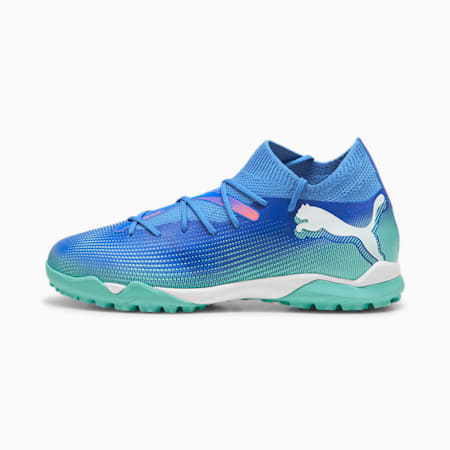 FUTURE 7 MATCH TT voetbalschoenen voor jongeren, Bluemazing-PUMA White-Electric Peppermint, small