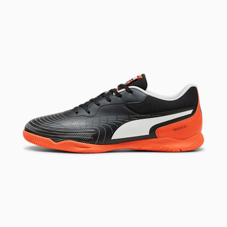 TRUCO III Futsal Shoes Unisex, PUMA Black-PUMA White-Flame Flicker, small-IDN