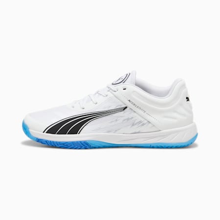 Accelerate Turbo Indoor Shoes Unisex, PUMA White-Bluemazing, small