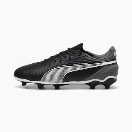 Botas de fútbol juveniles KING MATCH FG/AG, PUMA Black-PUMA White-Cool Dark Gray, small