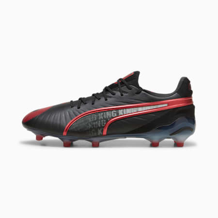 Scarpe da calcio KING ULTIMATE Launch Edition FG/AG unisex, PUMA Black-Rosso Corsa, small