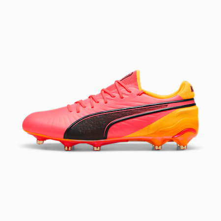 KING ULTIMATE TRICKS FG/AG Football Boots, Sun Stream-PUMA Black-Sunset Glow, small