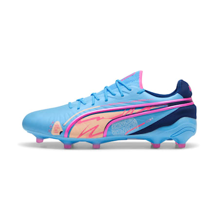 KING ULTIMATE VOLUME UP FG/AG Unisex Football Boots, Luminous Blue-Poison Pink-Blazing Blue, small-AUS