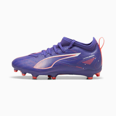 Młodzieżowe buty piłkarskie ULTRA 5 MATCH FG/AG, Lapis Lazuli-PUMA White-Sunset Glow, small