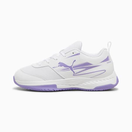 Varion II Indoor Sports Shoes Youth, PUMA White-Lavender Alert, small