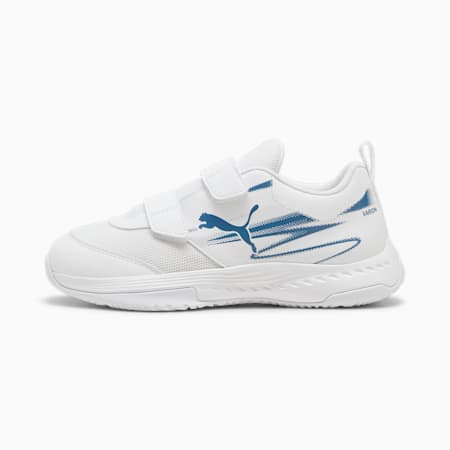 Chaussures de sport indoor Varion II Enfant et Adolescent, PUMA White-Blue Horizon, small