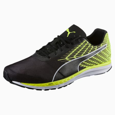 Speed 100 R IGNITE Men's Running Shoes, Puma Black-Safety Yellow, small-SEA
