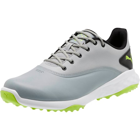 GRIP FUSION Men's Golf Shoes, Quarry-Acid Lime-Black, small-SEA