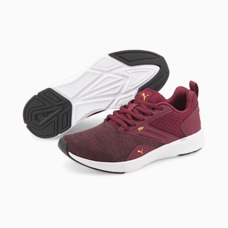 NRGY Comet Unisex Running Shoes, Grape Wine-Puma Black-Neon Citrus, small-AUS