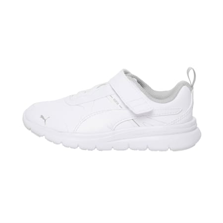 Flex Essential Pre-School Running Shoes, Puma White-Puma White, small-AUS