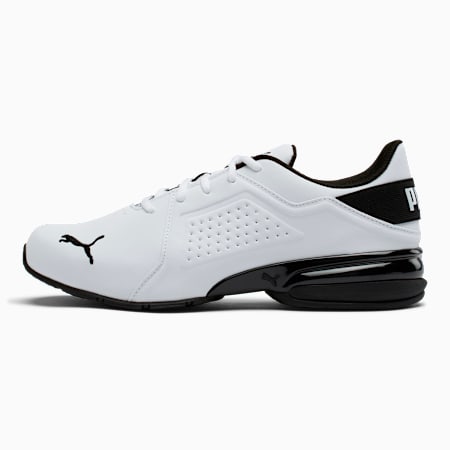 puma viz runner black and white