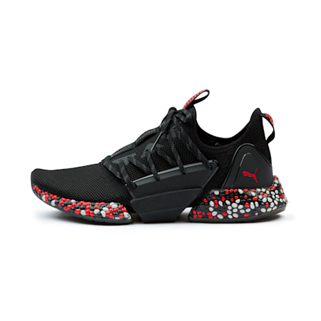Hybrid Rocket Runner Men’s Running Shoes, Black- Black-High Risk Red, small-SEA