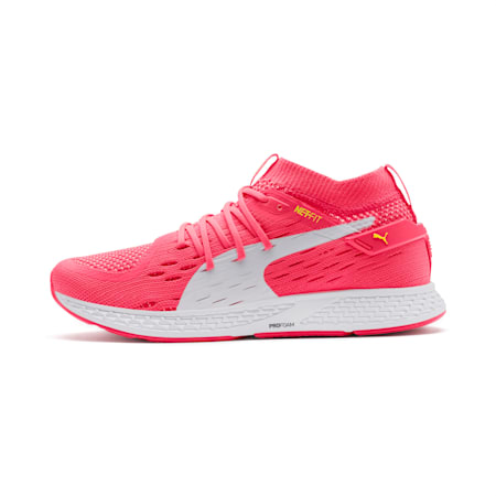 Speed 500 Women's Running Shoes, Pink Alert-White-Yellow, small-SEA