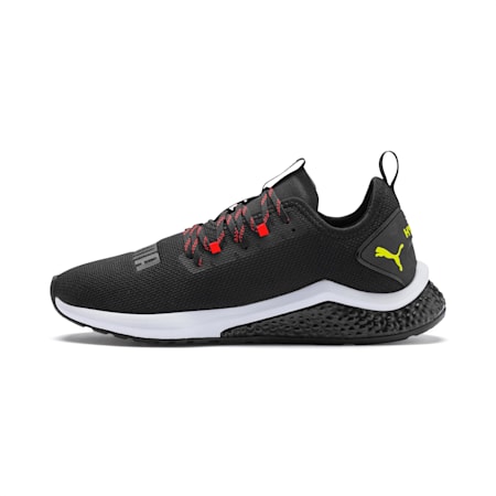 HYBRID NX Men's Running Shoes, Puma Black-Nrgy Red-Yellow Alert, small-PHL