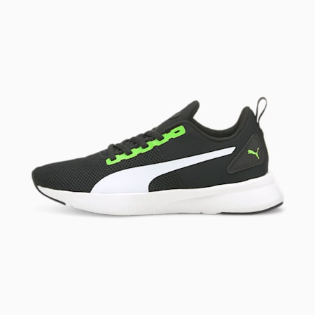 Flyer Runner Youth Trainers, Green Flash-Puma White-Puma Black, small