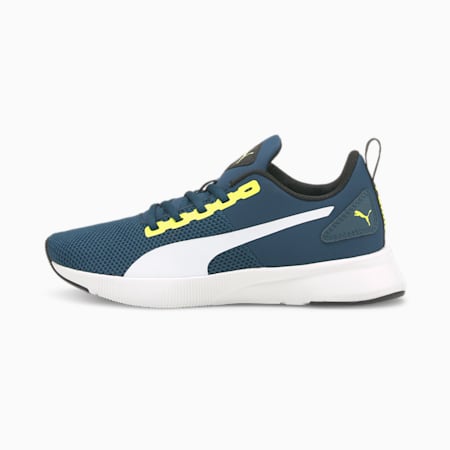 Flyer Runner Youth Trainers, Intense Blue-Puma White-Nrgy Yellow, small-PHL