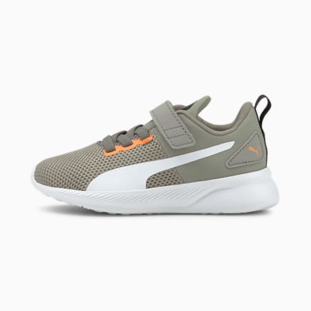 รองเท้ากีฬาเด็ก Flyer Runner V, Puma White-Steeple Gray-Vibrant Orange, small-THA