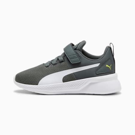 Flyer Runner V Kids' Trainers, Mineral Gray-PUMA White-PUMA Black, small