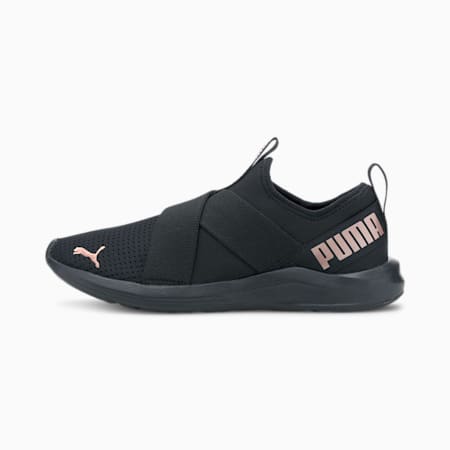 รองเท้าเทรนนิ่งผู้หญิง Prowl Slip On, Puma Black-Rose Gold, small-THA