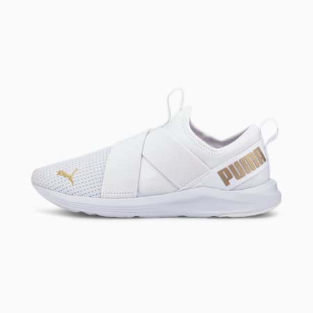 puma white slip on shoes