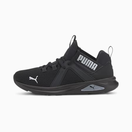 puma black and pink running shoes