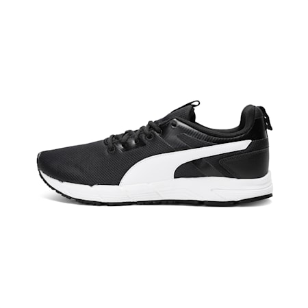 puma black leather shoes