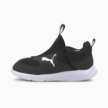 Fun Racer Slip-On Kids' Shoes, Puma Black-Puma White, small-IDN