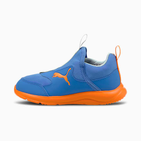 Fun Racer Slip-On Kids' Shoes, Nebulas Blue-Vibrant Orange, small-SEA