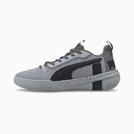 Legacy Low Youth Basketball Shoes, Puma Black-Quarry, small-SEA