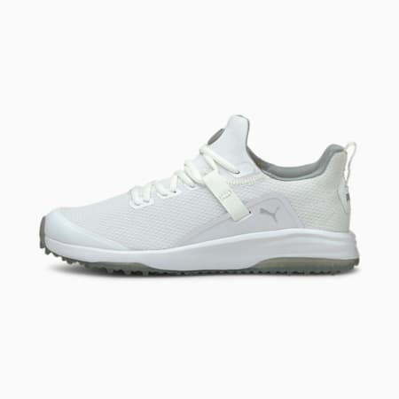 Fusion Evo Men's Golf Shoes, Puma White-Quarry, small