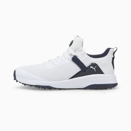 Fusion Evo Men's Golf Shoes, Puma White-Navy Blazer, small-SEA