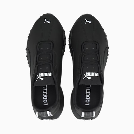 black and pink puma trainers