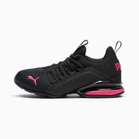 Axelion Mesh Shoes - Youth 8-16 years, PUMA Black-Garnet Rose, small-AUS